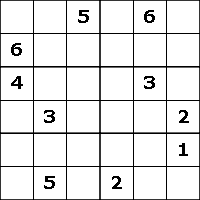 sudoku junior 6x6