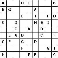 grille de sudoku lettre